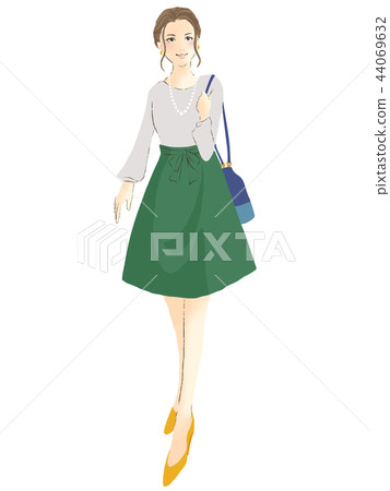 A woman commuting to work 44069632