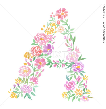 Alphabet A Rose and Dahlia Alphabet A Rose and Dahlia 44069972