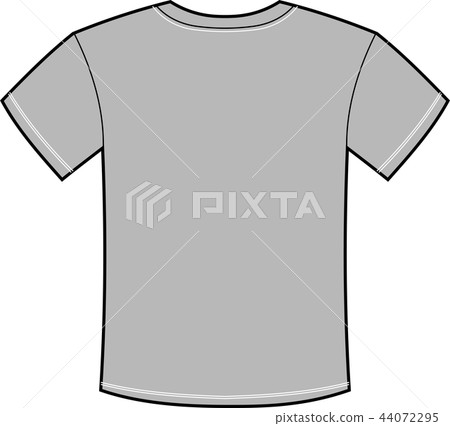 Men's T-shirt illustration gray back - Stock Illustration [44072295 ...