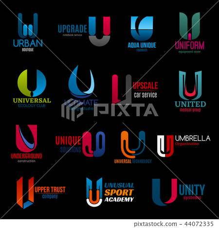 U capital letter corporate identity icons U capital letter corporate identity icons 44072335