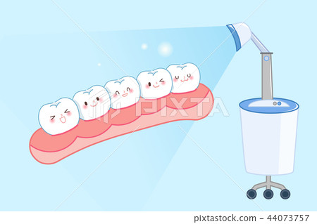 cartoon tooth with whiten concep cartoon tooth with whiten concep 44073757