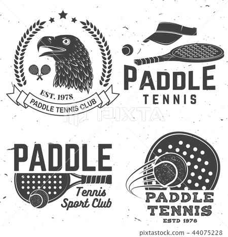 Set of Paddle tennis badge, emblem or sign. Vector illustration. Concept for shirt, print, stamp or 44075228