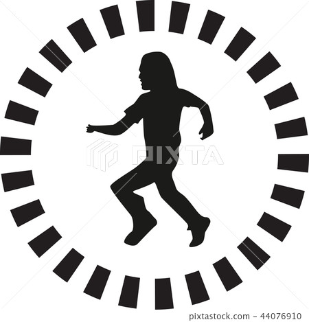 runner silhouette vector 44076910