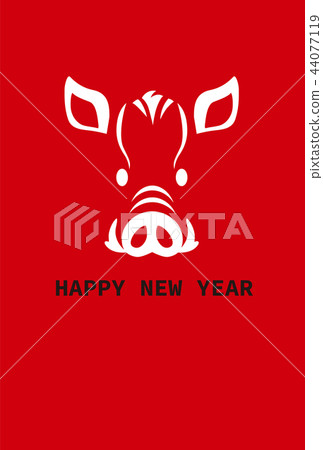 2019年垂直新年簡單紅04 44077119