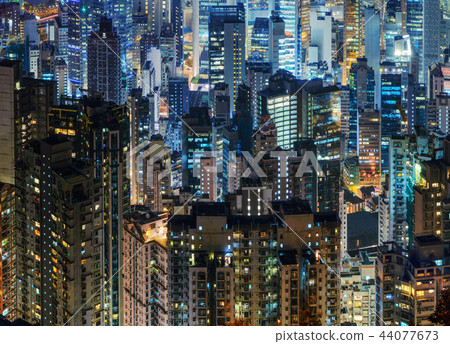 Windows of architectures in Hong Kong Downtown. Financial distri Windows of architectures in Hong Kong Downtown. Financial distri 44077673