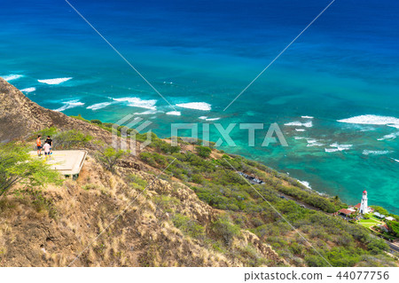 從鑽石頭頂峰看到的“夏威夷”海洋岬角 44077756