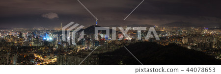Night view over Seoul Night view over Seoul 44078653