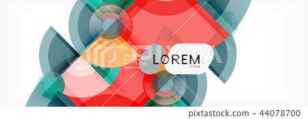 Abstract background - multicolored circles, trendy minimal geometric design 44078700