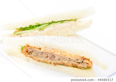 Delicious mince cutlet sandwich and tuna sandwich 44080317