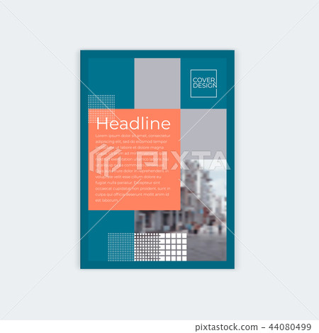 Template design for vertical abstract cover A4. 44080499