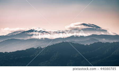 Winter scene of mountain range Winter scene of mountain range 44080785