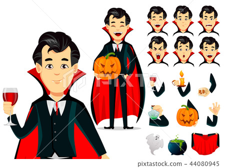 Happy Halloween. Vampire cartoon character - Stock Illustration ...