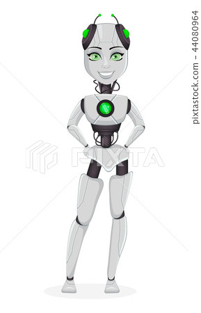Robot with artificial intelligence, female bot 44080964