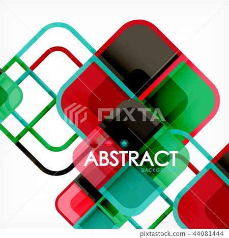 Square geometric abstract background, paper art design for cover design, book template, poster, cd 44081444