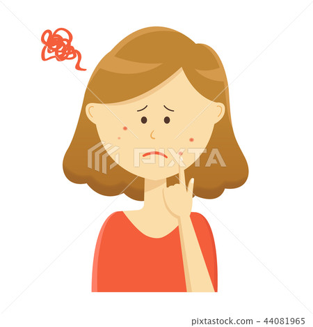 女性上半身_粗糙的皮膚 44081965