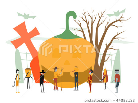 Minimal scene for halloween day, 31 October 44082158