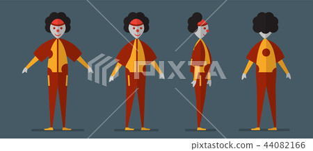 Character design of joker ghost for Halloween day 44082166