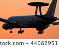 Sunset and airplane 44082951