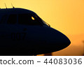 Sunset and airplane 44083036