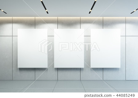 blank picture frames on the wall, 3d rendering blank picture frames on the wall, 3d rendering 44085249