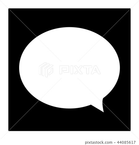speech bubble icon on white background. flat style 44085617