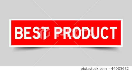 Red color label sticker in word best product 44085682