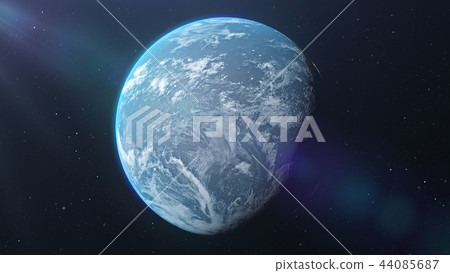 Blue earth perming3DCG illustration material Blue earth perming3DCG illustration material 44085687