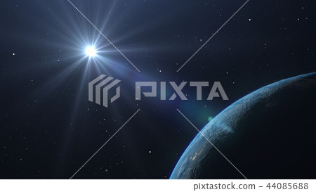 Blue earth perming3DCG illustration material Blue earth perming3DCG illustration material 44085688