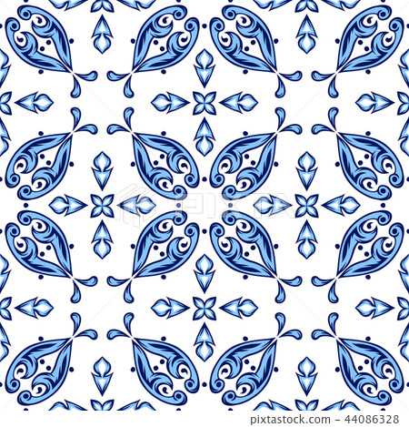 Italian tile pattern. Ethnic folk ornament. 44086328