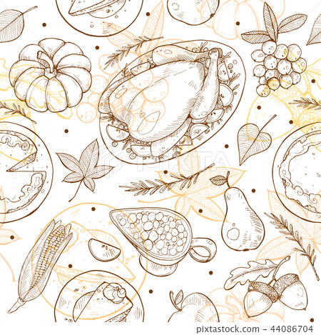 Thanksgiving Seamless Pattern Thanksgiving Seamless Pattern 44086704