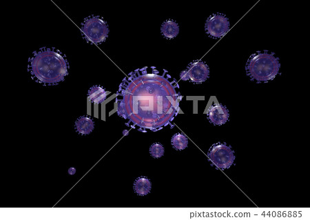 Illustration of influenza (3DCG) Illustration of influenza (3DCG) 44086885