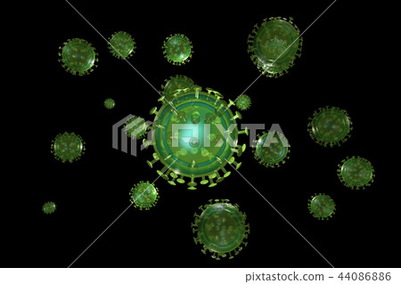 Illustration of influenza (3DCG) Illustration of influenza (3DCG) 44086886