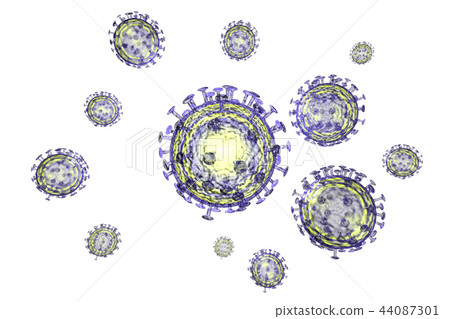 流感（計算機圖形）的插圖 44087301