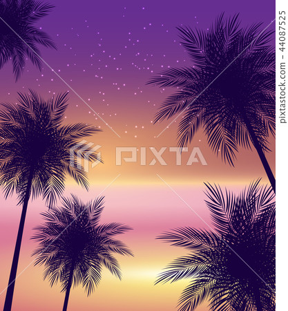 Abstract Summer Natural Palm Background Vector Illustration Abstract Summer Natural Palm Background Vector Illustration 44087525