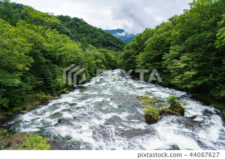 Nikko, Tochigi Ryuto Nodaki (August) upper part Flow after rain Nikko, Tochigi Ryuto Nodaki (August) upper part Flow after rain 44087627