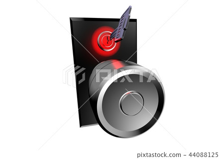 Door knob and key (security image white background) Door knob and key (security image white background) 44088125