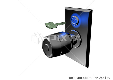 門把手和鑰匙(安全圖像白色背景) 門把手和鑰匙(安全圖像白色背景) 44088129