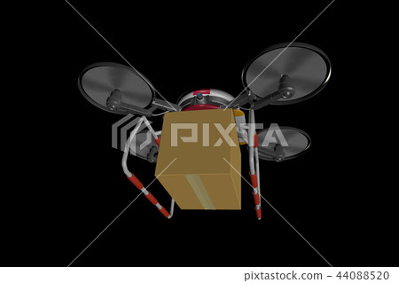 Drone delivery image (black background) Drone delivery image (black background) 44088520