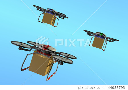 Drone delivery image (formation flight version) Drone delivery image (formation flight version) 44088793