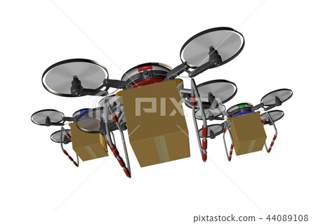 無人機交付圖像（編隊飛行/透明材料版） 44089108
