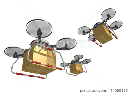Drone delivery image (formation flight / transparent material version) Drone delivery image (formation flight / transparent material version) 44089115