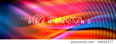 Fluid color wave line background. Trendy abstract layout template for business or technology Fluid color wave line background. Trendy abstract layout template for business or technology 44089137