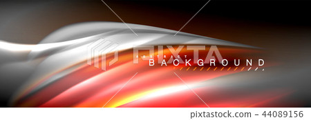 Fluid color wave line background. Trendy abstract layout template for business or technology 44089156