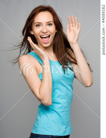 Young surprised woman Young surprised woman 44089162