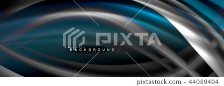 Fluid color wave line background. Trendy abstract layout template for business or technology Fluid color wave line background. Trendy abstract layout template for business or technology 44089404