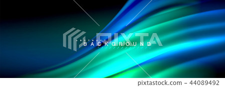Fluid color wave line background. Trendy abstract layout template for business or technology Fluid color wave line background. Trendy abstract layout template for business or technology 44089492