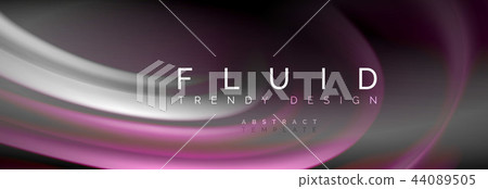 Fluid color wave line background. Trendy abstract layout template for business or technology Fluid color wave line background. Trendy abstract layout template for business or technology 44089505