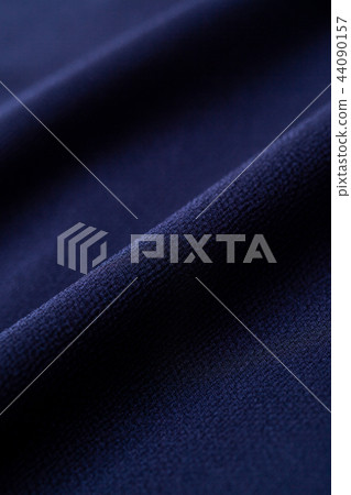 Close-up of blue crimped material 44090157