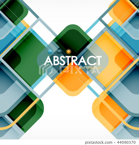 Abstract background, square shapes geometric composition Abstract background, square shapes geometric composition 44090370