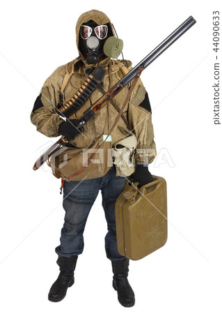 Stalker in gas mask with weapon Stalker in gas mask with weapon 44090633